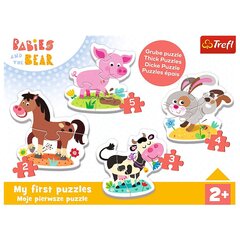 Puzle Farm Trefl, 4in1 cena un informācija | Puzles, 3D puzles | 220.lv