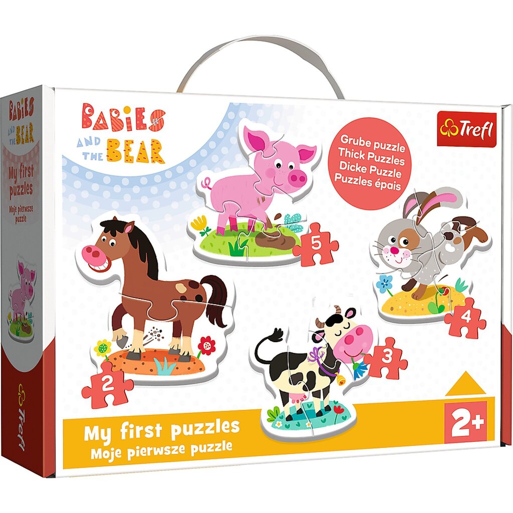 Puzle Farm Trefl, 4in1 cena un informācija | Puzles, 3D puzles | 220.lv