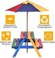 Bērnu sols ar saulessargu Costway, 79x71x52,5 cm, dažādas krāsas cena un informācija | Dārza mēbeles bērniem | 220.lv