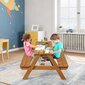 Bērnu piknika galds ar lietussargu Costway, 92x86x50 cm, dažādas krāsas цена и информация | Dārza mēbeles bērniem | 220.lv