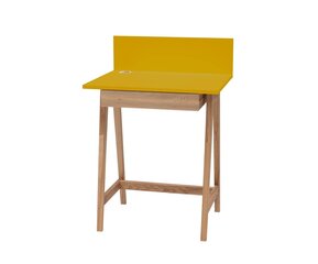 Rakstāmgalds Luka, 65x50cm, dzeltens cena un informācija | Datorgaldi, rakstāmgaldi, biroja galdi | 220.lv