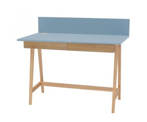 Rakstāmgalds Luka, 110x50 cm, zils cena un informācija | Datorgaldi, rakstāmgaldi, biroja galdi | 220.lv