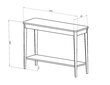 Konsoles galds ar plauktu Ashme, 85x35cm, pelēkzaļš cena un informācija | Konsoles galdiņi | 220.lv
