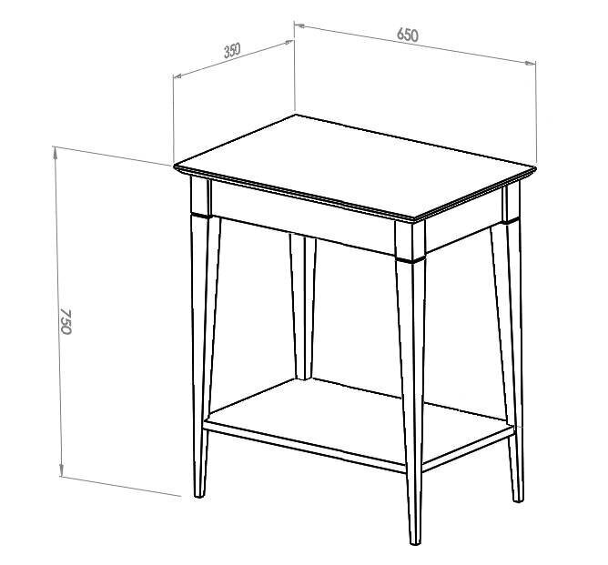 Konsoles galds ar plauktu Mimo, 65x35cm, pelēkzaļš cena un informācija | Konsoles galdiņi | 220.lv
