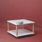 Kafijas galds Ashme ar riteņiem, 64x64cm, zaļš цена и информация | Žurnālgaldiņi | 220.lv