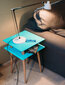 Kafijas galds Square, 43x43x61 cm, pelēkzaļš cena un informācija | Žurnālgaldiņi | 220.lv