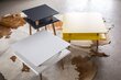 Kafijas galds Square, 43x43x61 cm, pelēkzaļš cena un informācija | Žurnālgaldiņi | 220.lv