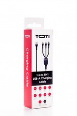 Seek Toti USB A на MicroUSB/Type-C/Lightning цена и информация | Кабели для телефонов | 220.lv