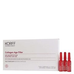 Ампулы для лица с морским коллагеном и гиалуроновой кислотой Korff Collagen Age Filler, 7 шт. цена и информация | Сыворотки для лица, масла | 220.lv