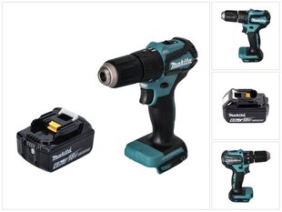 Аккумуляторная ударная дрель Makita DHP 483 G1 18 В 40 Нм + 1х аккумулятор 6,0 Ач - без устройства для зарядки цена и информация | Шуруповерты, дрели | 220.lv