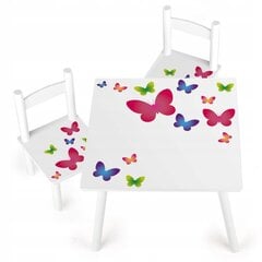 Galds ar diviem krēsliem Butterfly цена и информация | Детские столы и стулья | 220.lv