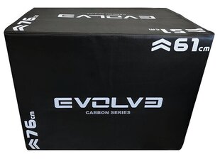 Mīksta šķēršļu platforma Evolve Soft Plyo 3in1, melna cena un informācija | Stepa soli | 220.lv