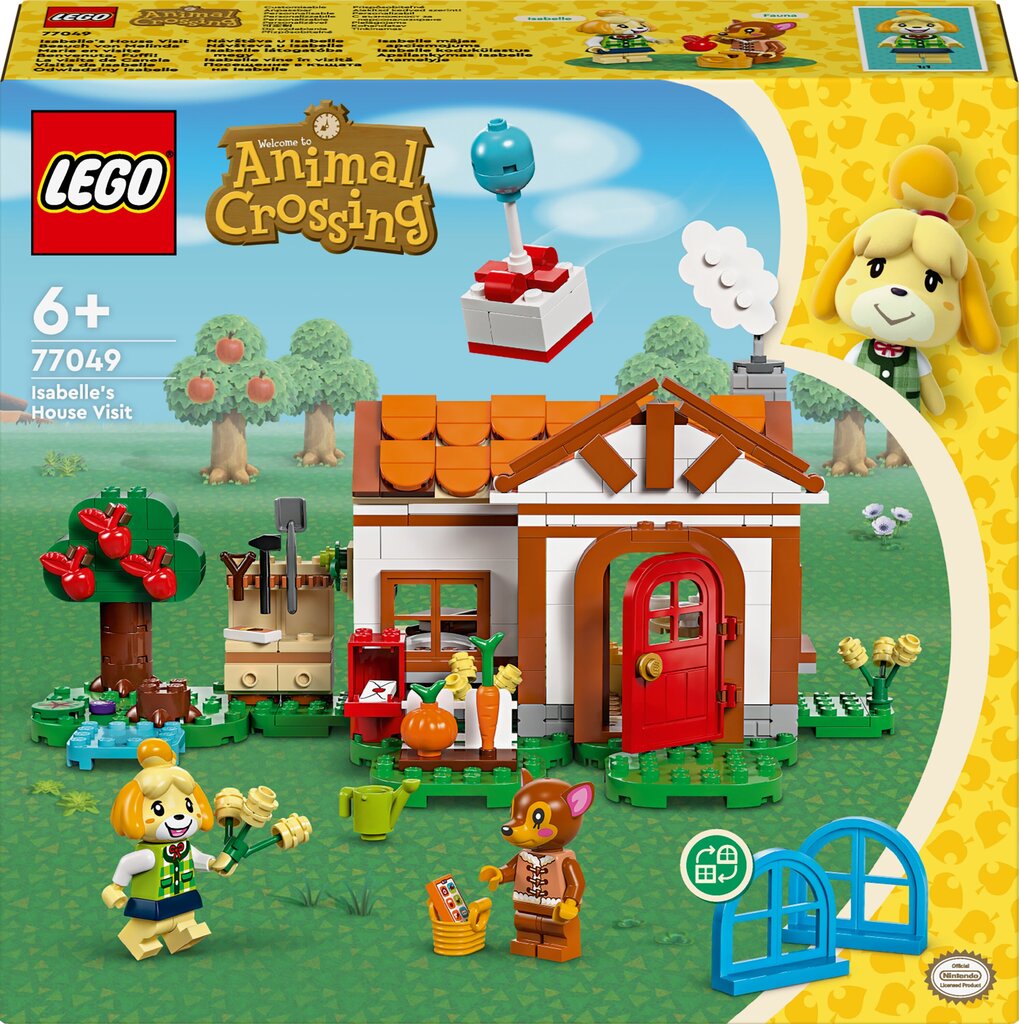 77049 LEGO® Animal Crossing Посещение коттеджа Isabelle цена | 220.lv