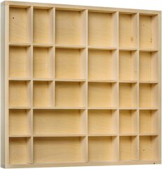 Деревянный ящик для хранения на 28 отделений 44.5 х 40 см., коричневый цена и информация | Ящики для вещей | 220.lv