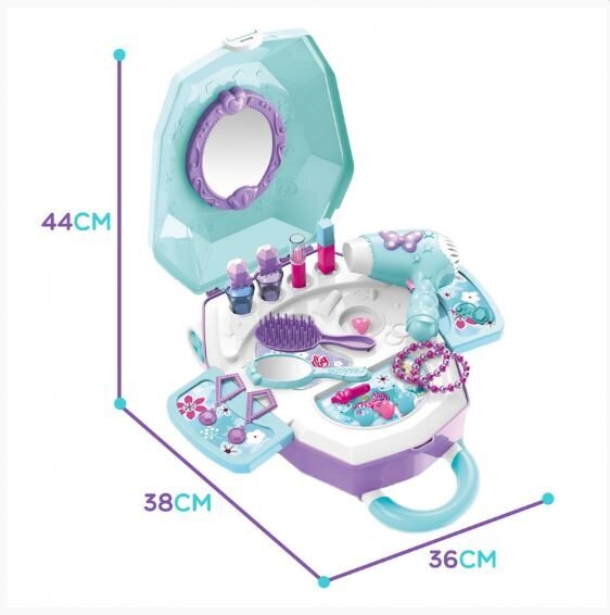 Skaistumkopšanas salons čemodānā Woopie, zils цена и информация | Rotaļlietas meitenēm | 220.lv
