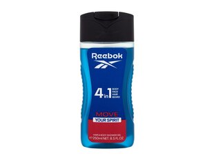 Dušas želeja Reebok Move Your Spirit vīriešiem, 250 ml cena un informācija | Dušas želejas, eļļas | 220.lv