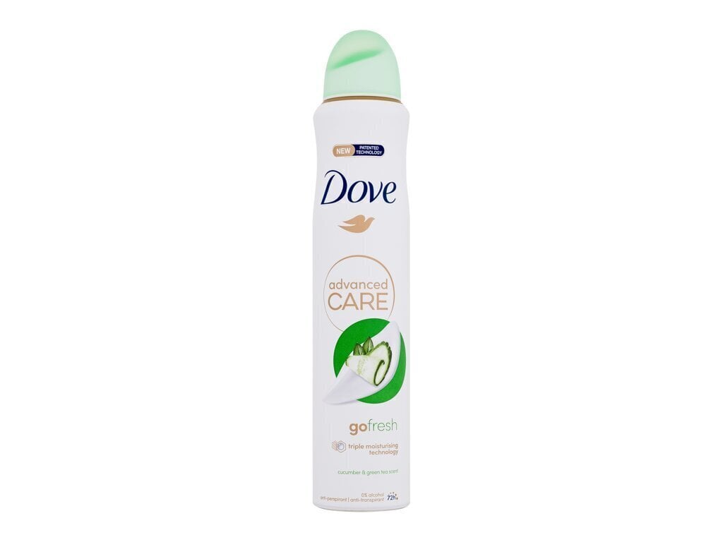 Pretsviedru līdzeklis Dove Advanced Care Go Fresh Cucumber & Green Tea, 200 ml cena un informācija | Dezodoranti | 220.lv