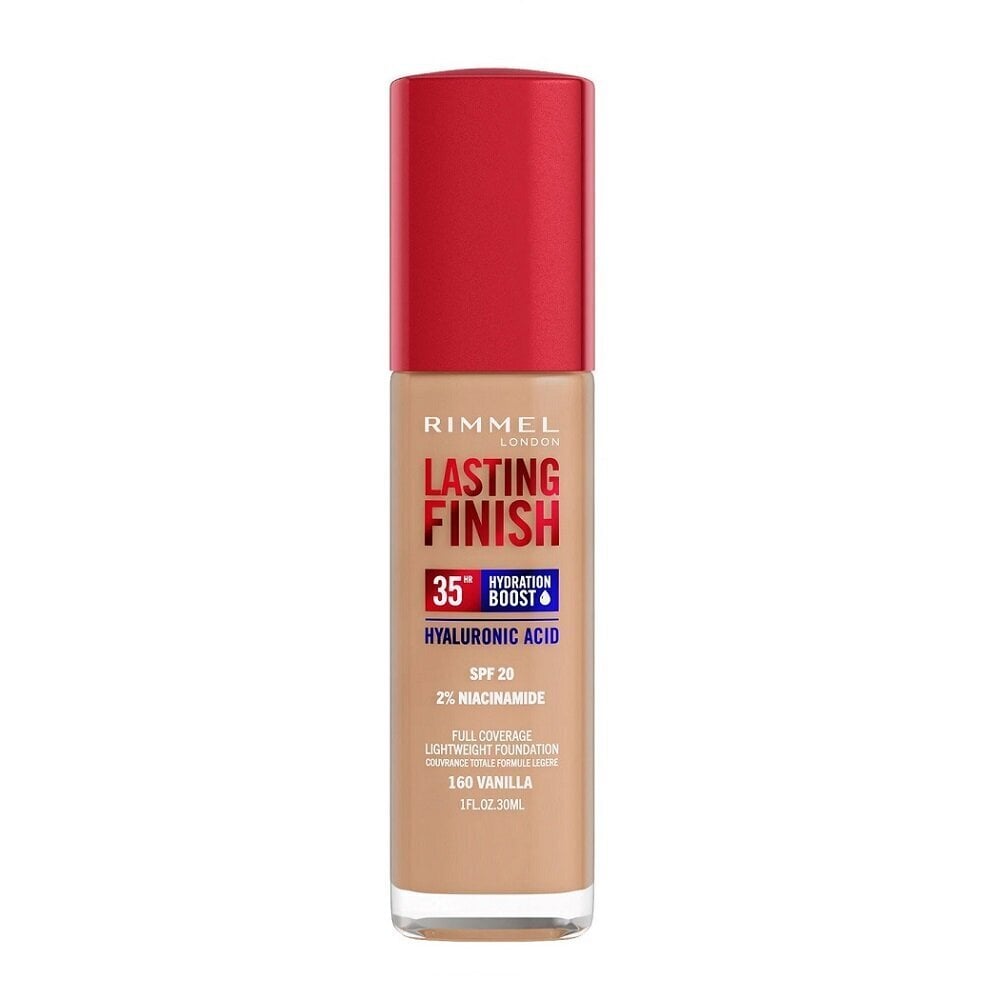 Tonālais krēms Rimmel London Lasting Finish SPF20, 160 Vaniļa, 30 ml цена и информация | Grima bāzes, tonālie krēmi, pūderi | 220.lv