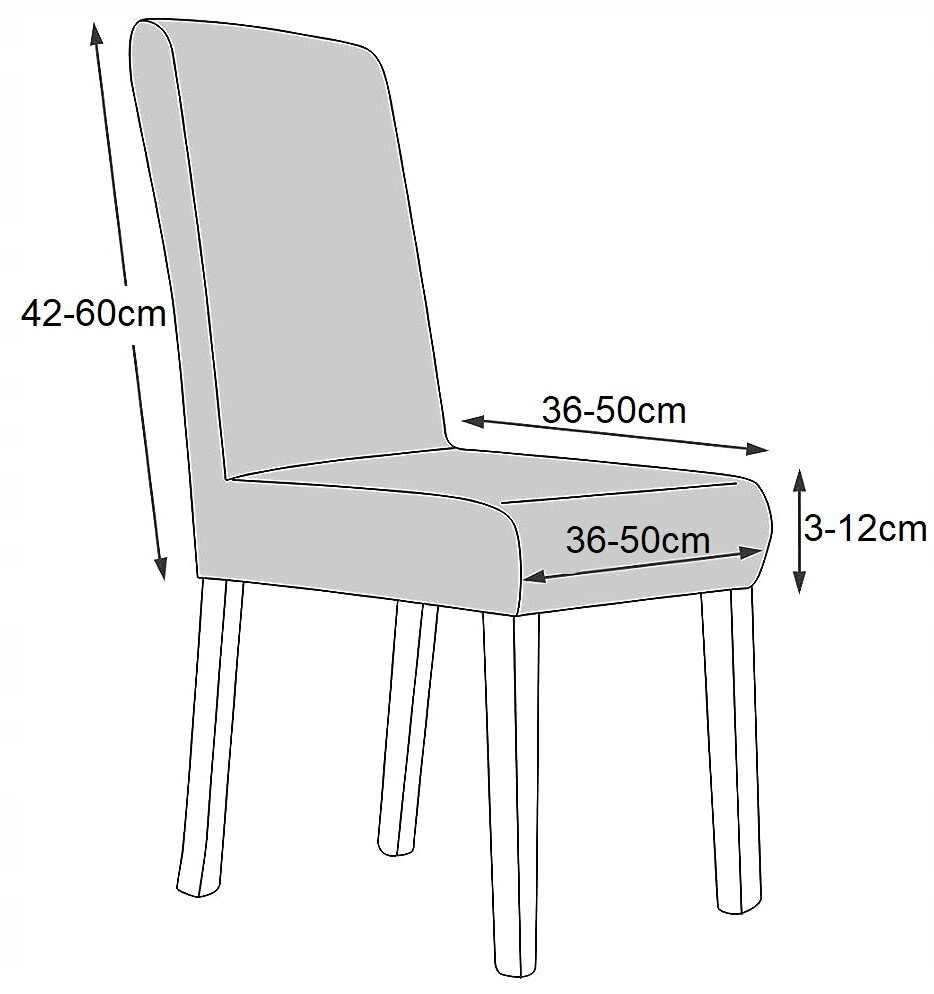 Galaxia krēslu pārvalki, 6 gab. cena un informācija | Mēbeļu pārvalki | 220.lv