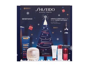 Набор для ухода за лицом Shiseido Benefiance Holiday Kit для женщин: крем Anti-Wrinkle Smoothing Cream, 50 мл + очищающая пенка Clarifying Cleansing Foam, 15 мл + лосьон Balancing Care Lotion, 30 мл + сыворотка Concentrated Energizing Activating Serum, цена и информация | Наносите на чистую кожу лица. Подержите около 10-15 минут и смойте водой. | 220.lv