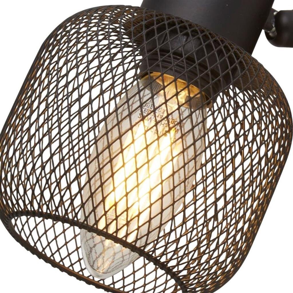 Searchlight griestu lampa Meshy Cage 81201-4BK cena un informācija | Griestu lampas | 220.lv