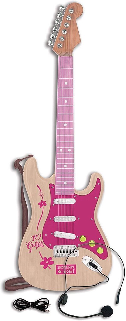 Elektroniskā ģitāra Bontempi iGirl, rozā cena un informācija | Attīstošās rotaļlietas | 220.lv
