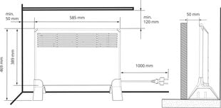 Elektriskais sildītājs Orsto Beta5-MP, 500 W цена и информация | Обогреватели | 220.lv