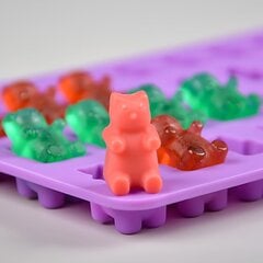 Форма Tech Zone из силикона для мини-медвежат, 1 шт., фиолетовая. цена и информация | Кухонные принадлежности | 220.lv