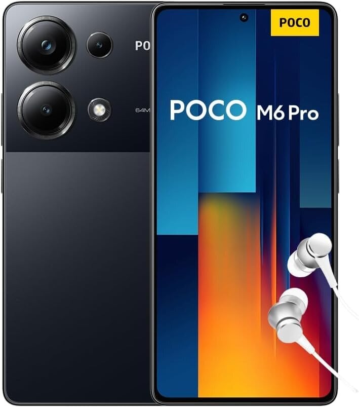 Xiaomi Poco M6 Pro 8/256GB 4G melns cena un informācija | Mobilie telefoni | 220.lv