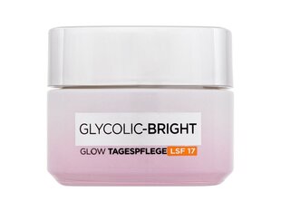 Izgaismojošs dienas krēms L'Oréal Paris Glycolic-Bright Glowing Cream Day, 50 ml cena un informācija | Sejas krēmi | 220.lv