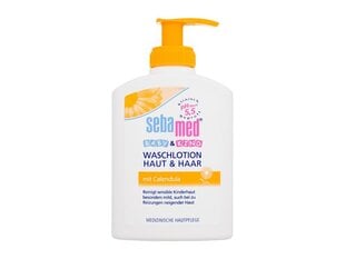 Attīrošais pieniņš SebaMed Baby Calendula Skin and Hair bērniem, 200 ml cena un informācija | Bērnu kosmētika, līdzekļi jaunajām māmiņām | 220.lv