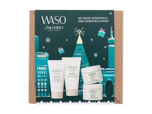 Набор косметики Shiseido Waso Holiday Kit: очищающее средство, 30 мл + крем, 15 мл + маска, 15 мл + маска, 30 мл цена и информация | Средства для очищения лица | 220.lv