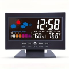 Smurf метеорологическая станция-часы с голосовой активацией, 1 шт. цена и информация | Метеорологические станции, термометры | 220.lv