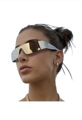 Футуристические однополые солнцезащитные очки для женщин и мужчин, черного цвета. цена и информация | Женские солнцезащитные очки | 220.lv