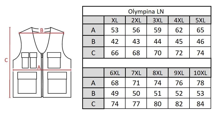 Veste vīriešiem Olympina LN204, brūna цена и информация | Vīriešu vestes | 220.lv