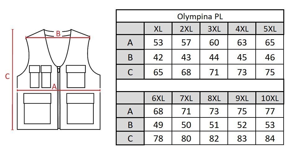 Veste vīriešiem Olympina PL5, bēša цена и информация | Vīriešu vestes | 220.lv