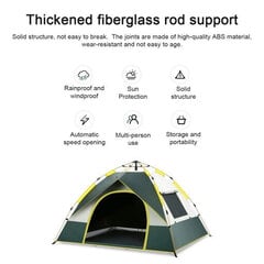 Tūristu telts 4 personām, balta/zaļa цена и информация | Палатки | 220.lv