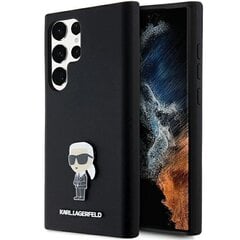 Karl Lagerfeld KLHCS23LSMHKNPK S23 Ultra S918 czarny|black Silicone Ikonik Metal Pin цена и информация | Чехлы для телефонов | 220.lv