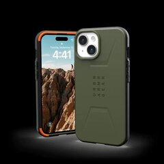 UAG Civilian Magsafe - protective case for iPhone 15 (olive) цена и информация | Чехлы для телефонов | 220.lv