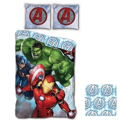 Bērnu gultas veļas komplekts Avengers, 140×200, 4 daļas цена и информация | Детское постельное бельё | 220.lv