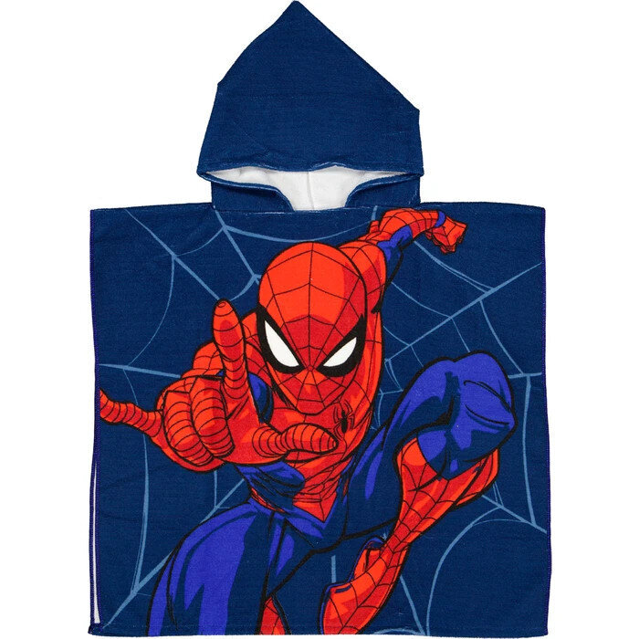 Pludmales dvielis-pončo Spiderman, 60x120 cm цена и информация | Dvieļi | 220.lv