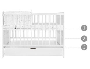 Диван-кровать 2 в 1, ящик 120x60  cm, iGLOBAL, и матрас цена и информация | Детские кроватки | 220.lv