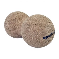 Masāžas bumba Sportbay Duo Ball Cork, 16x8 cm, brūna cena un informācija | Masāžas piederumi | 220.lv