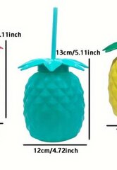 Симпатичная чашка - Ананас, голубая цена и информация | Стаканы, фужеры, кувшины | 220.lv