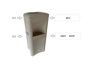 Divu atkritumu tvertņu komplekts, 84l cena un informācija | Miskastes | 220.lv