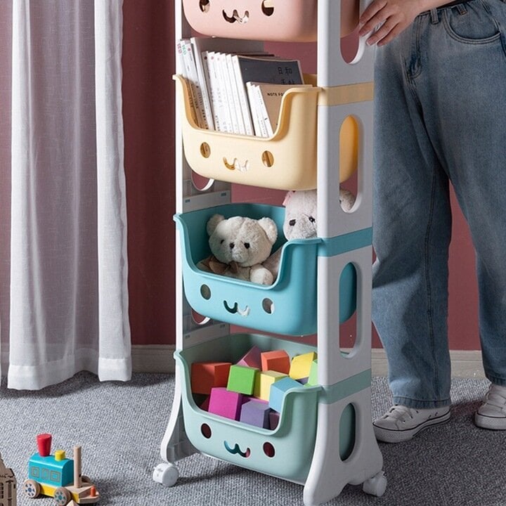 Bērnu plaukts rotaļlietām Zaxer, krāsains цена и информация | Plaukti bērnu istabai | 220.lv