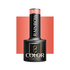 Hibrīda nagu laka Ocho Nails Color Rainbow, R04 oranža, 5 g cena un informācija | Nagu lakas, stiprinātāji | 220.lv