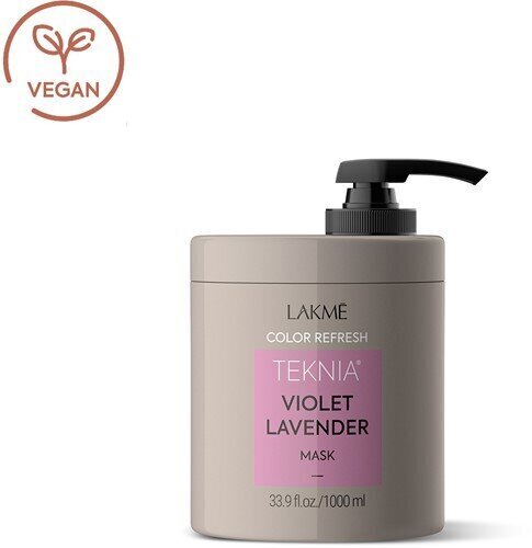 Barojoša maska krāsotiem matiem Lakmé Teknia Color Refresh Violet Lavender Mask, 1000 ml cena un informācija | Matu uzlabošanai | 220.lv