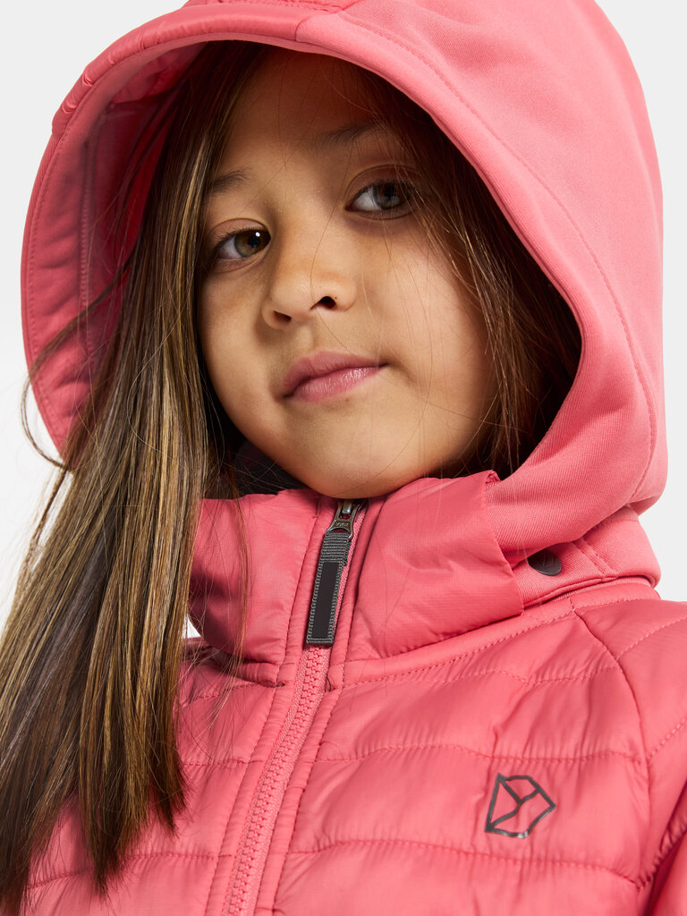 Didriksons meiteņu siltināts džemperis NEJLIKA, koraļļu rozā cena un informācija | Jakas, džemperi, žaketes, vestes meitenēm | 220.lv