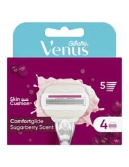 Бритвенные головки Gillette Venus ComfortGlide Sugarberry для женщин, 4 шт. цена и информация | Косметика и средства для бритья | 220.lv